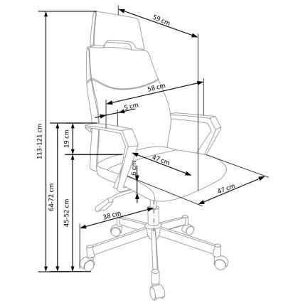 Silla de oficina ELUN negra/gris