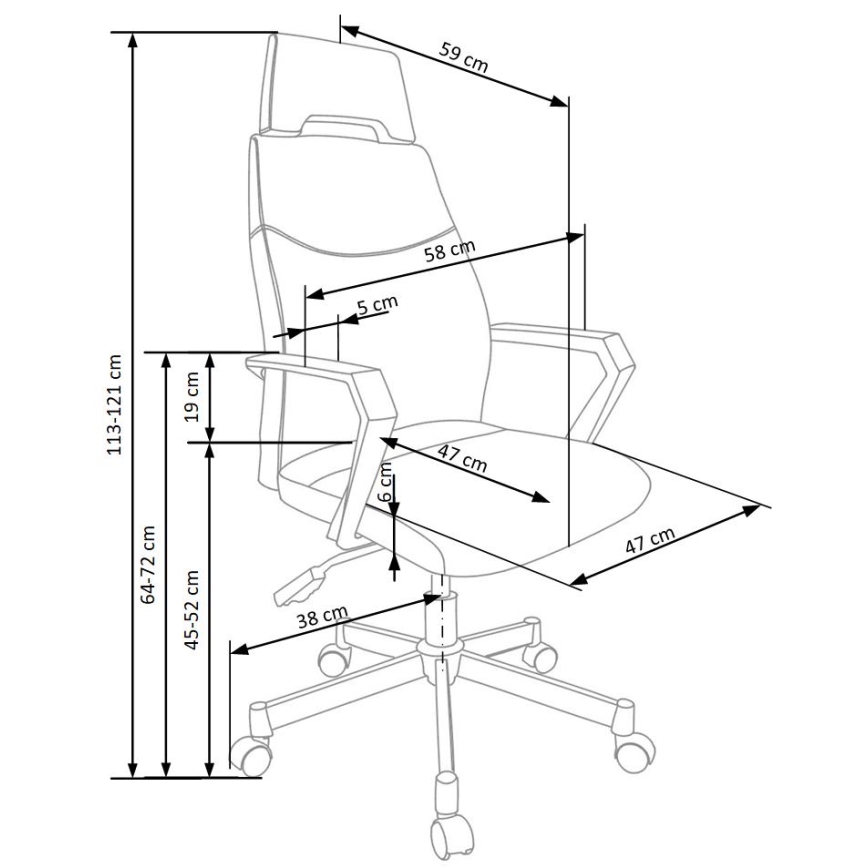 Silla de oficina ELUN negra/gris