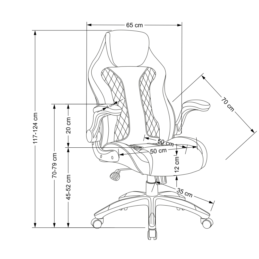 Silla de oficina HAME negra/gris