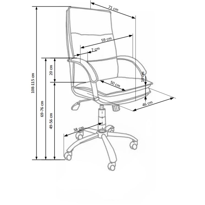 Silla de oficina LOMI negra
