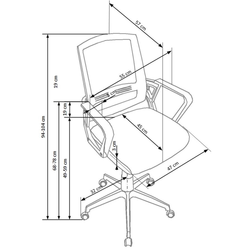 Silla de oficina RIMAQ blanca