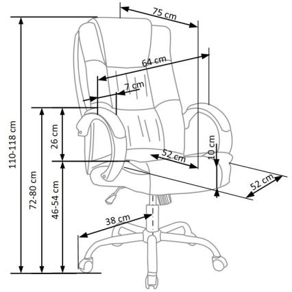 Silla de oficina SELO marrón