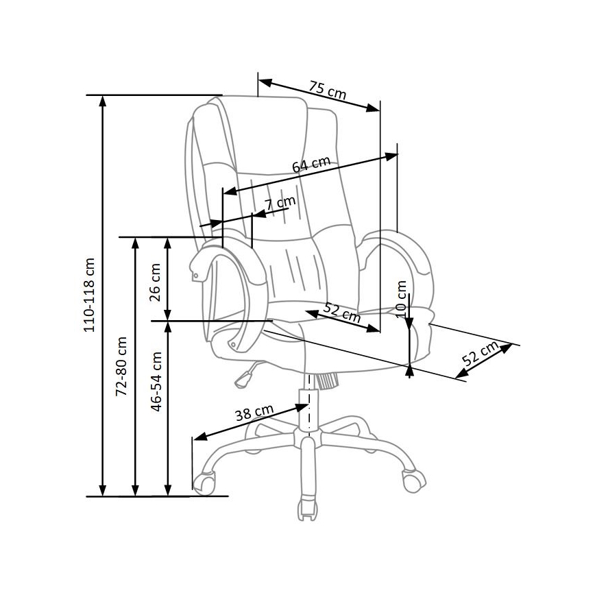 Silla de oficina SELO marrón