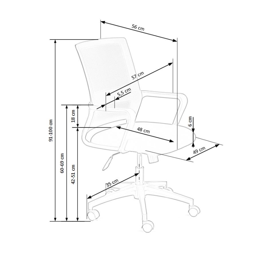 Silla de oficina TONA negra