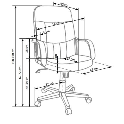 Silla de oficina ZIRUQ marrón
