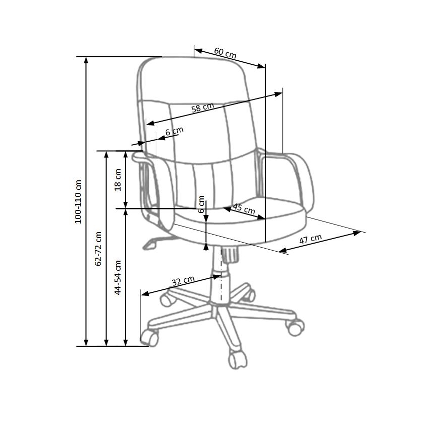 Silla de oficina ZIRUQ marrón