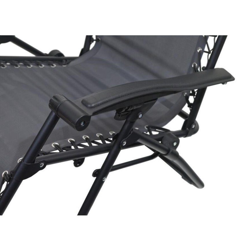 Silla plegable ajustable gris