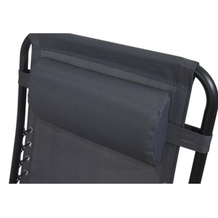 Silla plegable ajustable gris