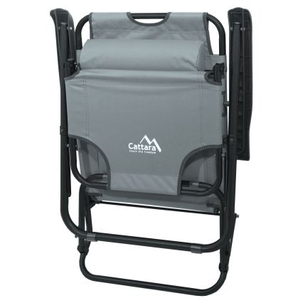 Silla plegable ajustable gris/negro