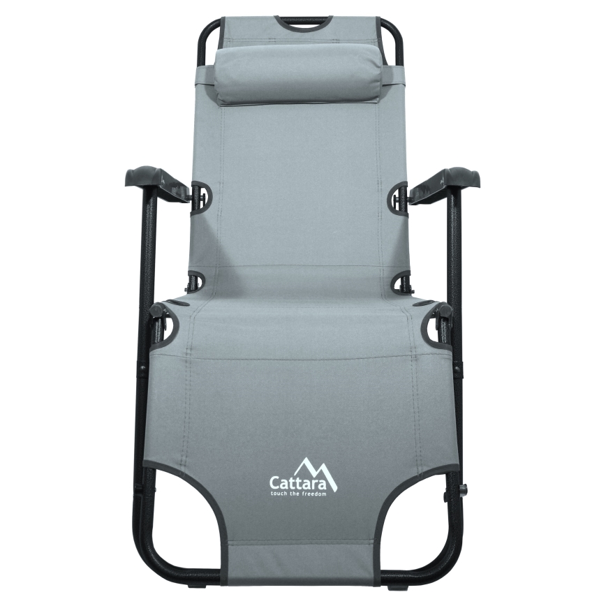 Silla plegable ajustable gris/negro