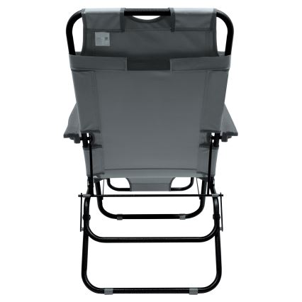 Silla plegable ajustable gris/negro