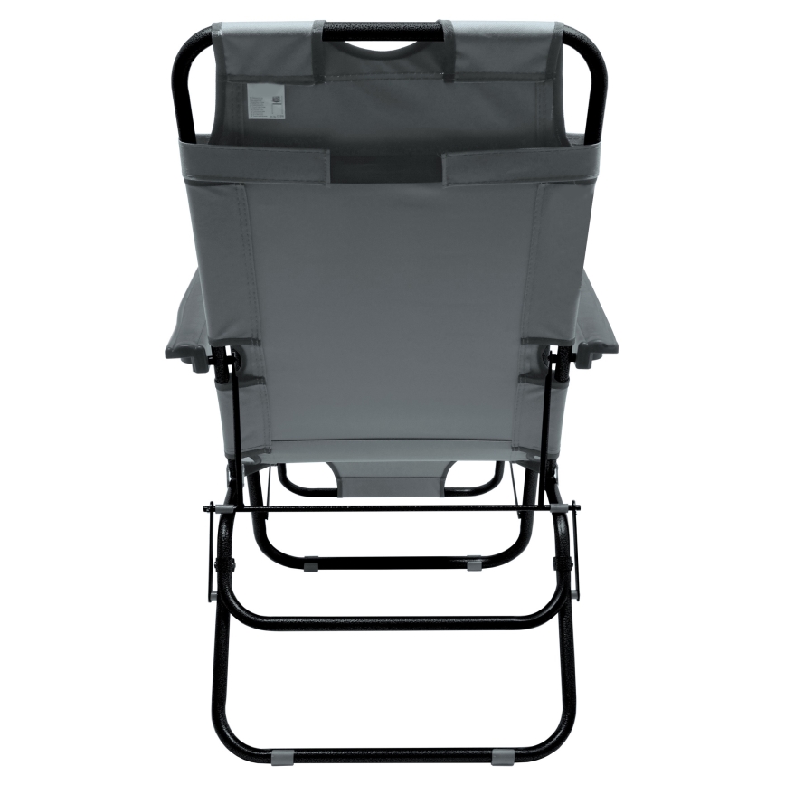 Silla plegable ajustable gris/negro