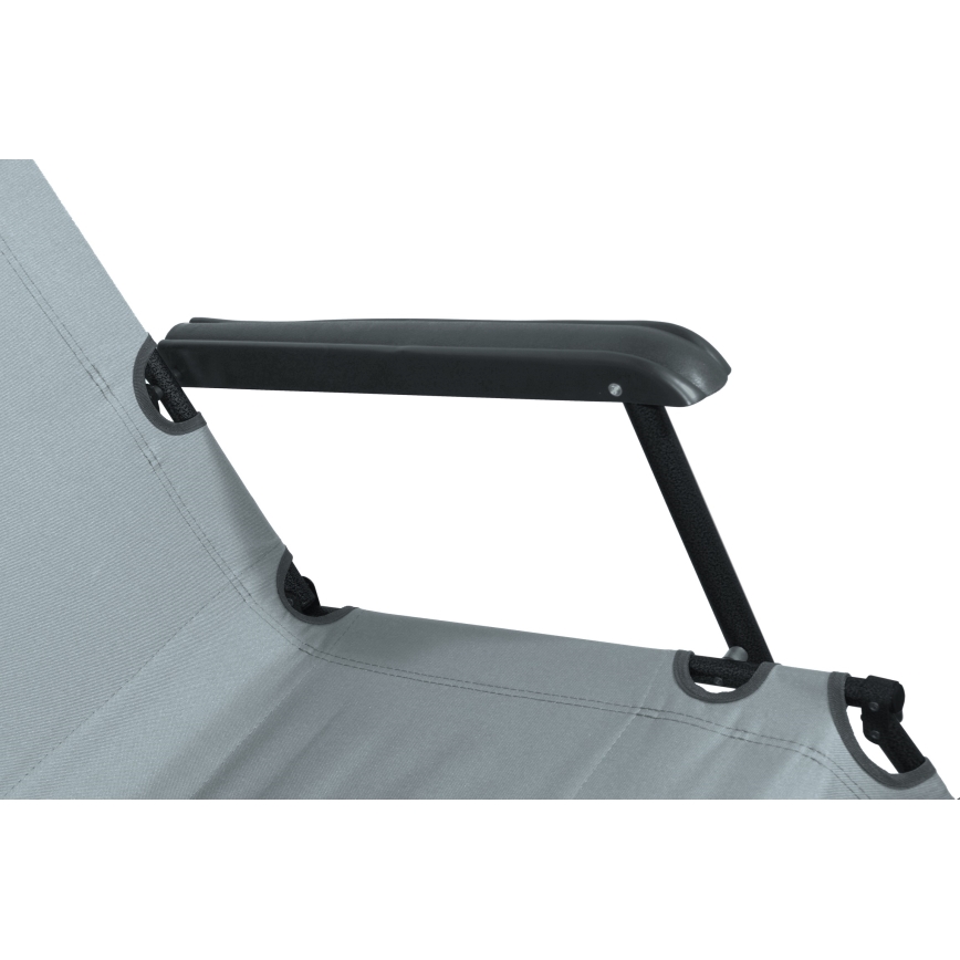Silla plegable ajustable gris/negro