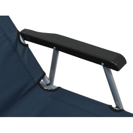 Silla de camping plegable azul