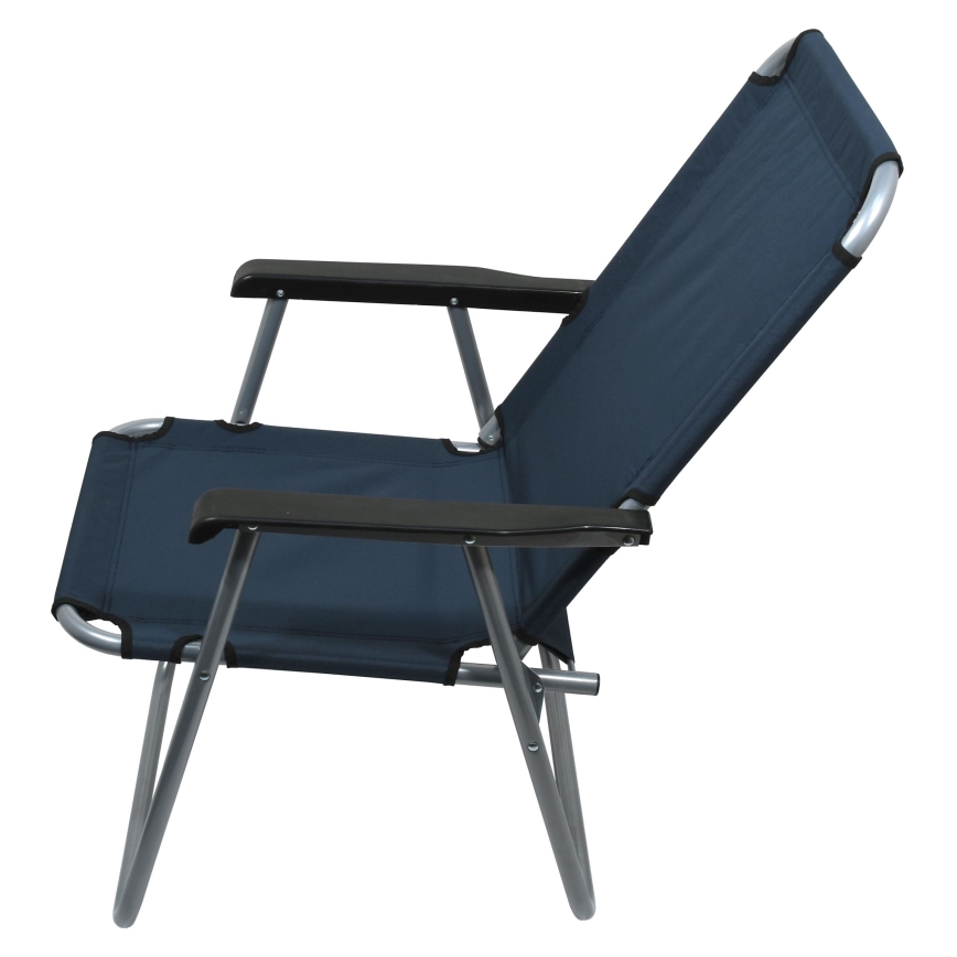 Silla de camping plegable azul