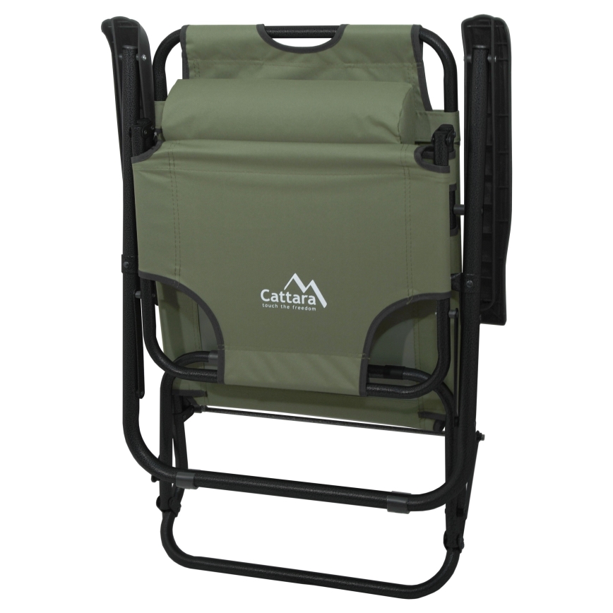 Silla reclinable plegable verde/negro