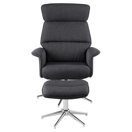 Silla regulable con reposapiés DELIA gris oscuro