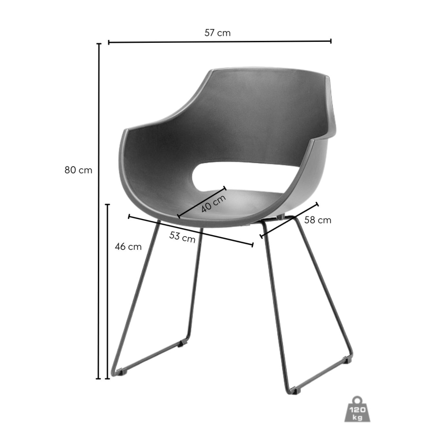 Silla ROCKY — 1 unidad, antracita