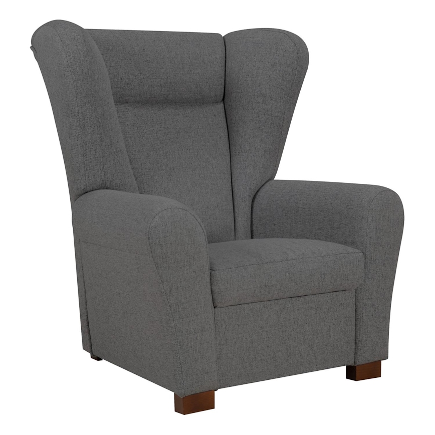 Sillón de orejas VIVA gris oscuro