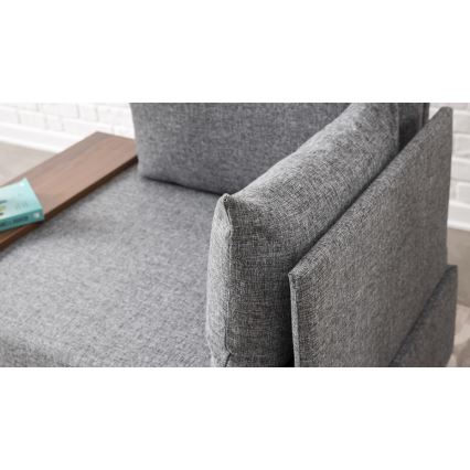 Sillón esquinero TULA gris, lado derecho