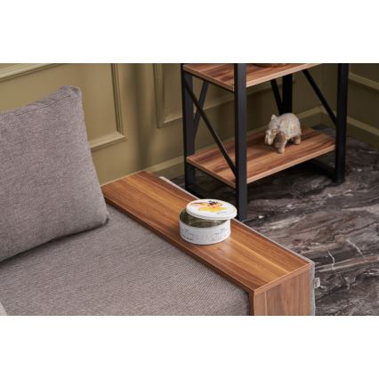 Sillón esquinero TULA marrón, lado izquierdo