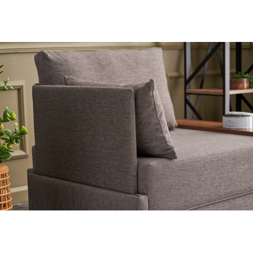 Sillón esquinero TULA marrón, lado izquierdo