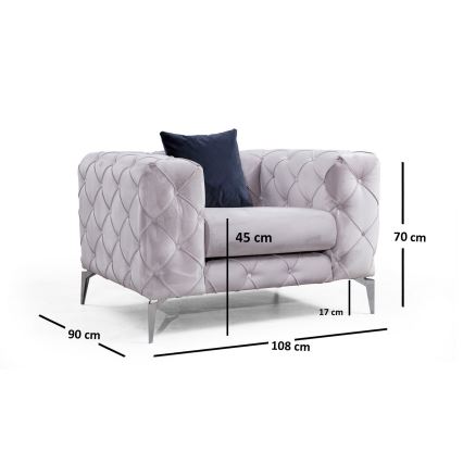 Sillón EUGEN gris claro