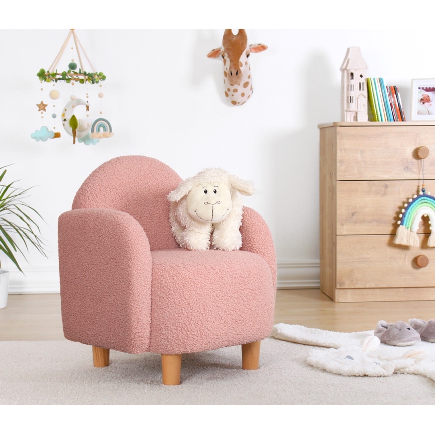 Sillón infantil DORY rosa claro