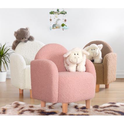 Sillón infantil DORY rosa claro