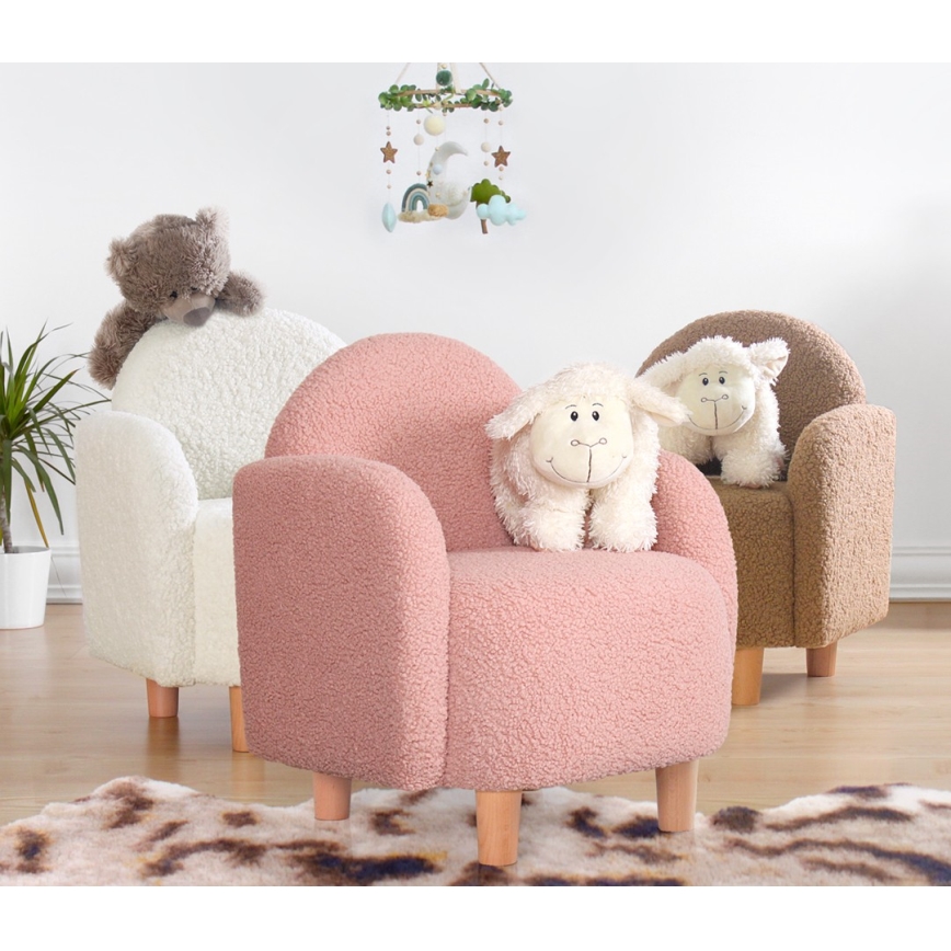Sillón infantil DORY rosa claro