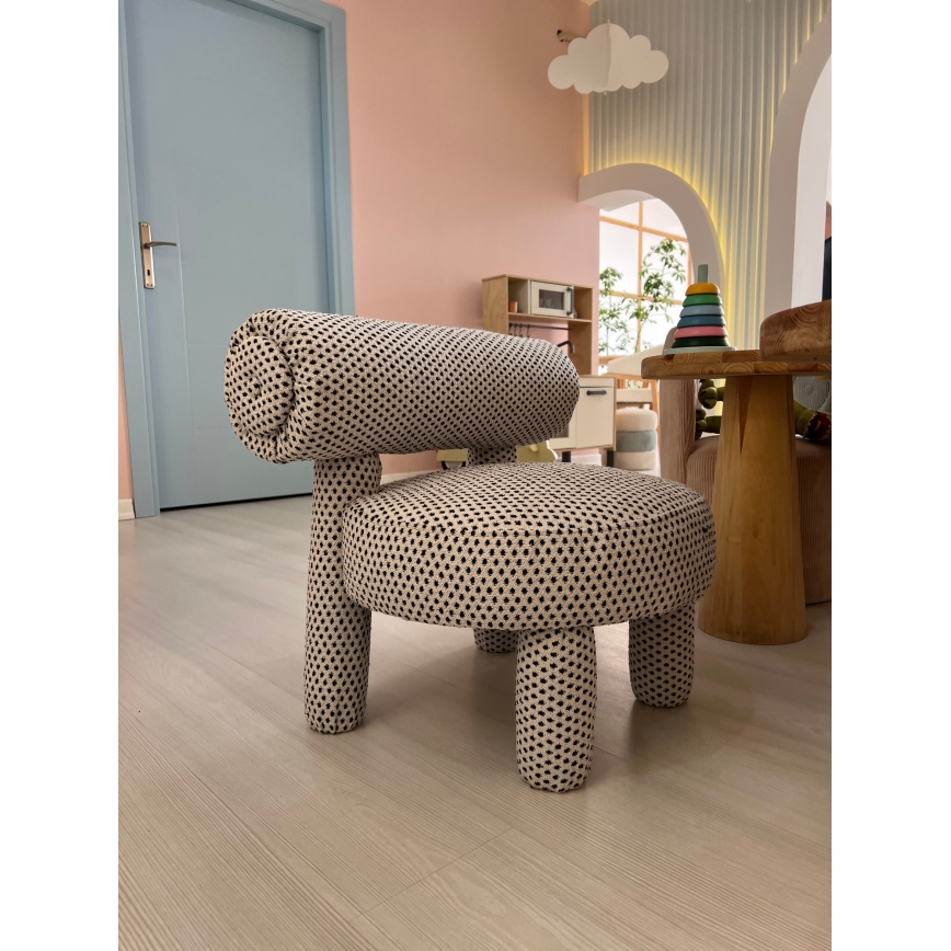 Sillón infantil MAVI beige/negro