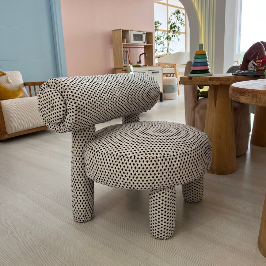 Sillón infantil MAVI beige/negro