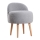 Sillón infantil MIKI, diámetro 46 cm, gris