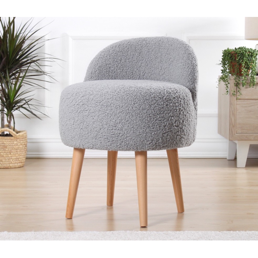 Sillón infantil MIKI, diámetro 46 cm, gris
