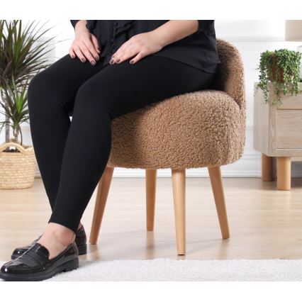 Sillón infantil MIKI, diámetro 46 cm, marrón