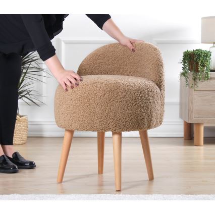 Sillón infantil MIKI, diámetro 46 cm, marrón