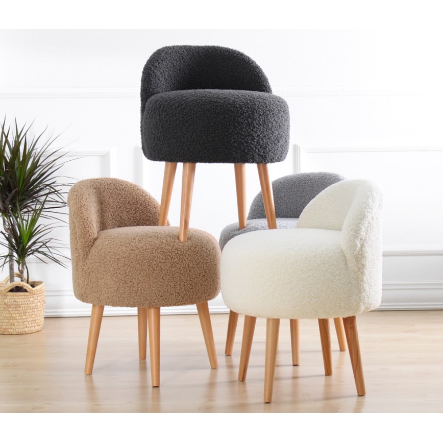 Sillón infantil MIKI, diámetro 46 cm, marrón