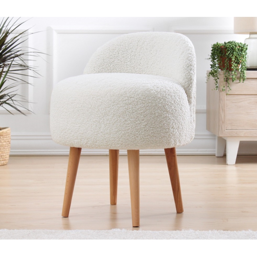 Sillón infantil MIKI, Ø 46 cm, blanco