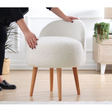Sillón infantil MIKI, Ø 46 cm, blanco