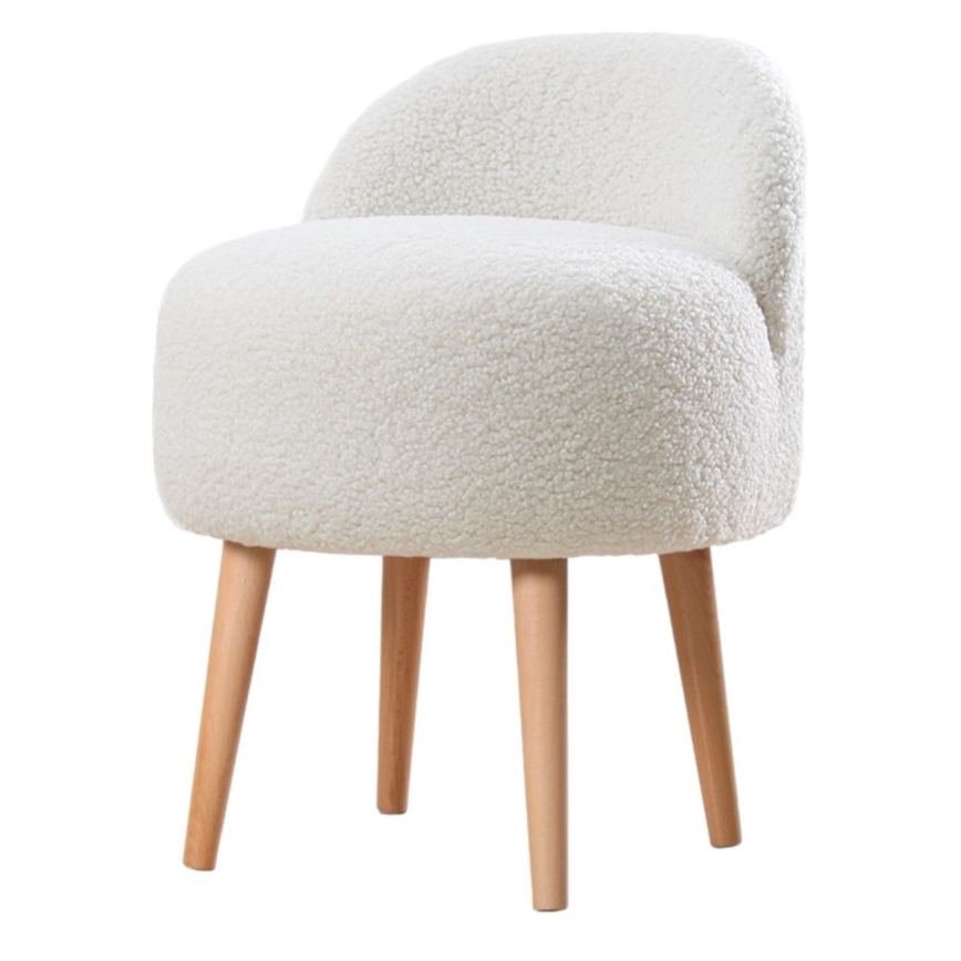 Sillón infantil MIKI, Ø 46 cm, blanco