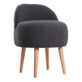 Sillón infantil MIKI Ø 46 cm, gris oscuro