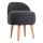 Sillón infantil MIKI Ø 46 cm, gris oscuro