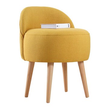 Sillón infantil NIKI, diámetro 46 cm, amarillo