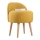 Sillón infantil NIKI, diámetro 46 cm, amarillo