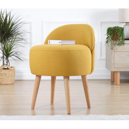 Sillón infantil NIKI, diámetro 46 cm, amarillo