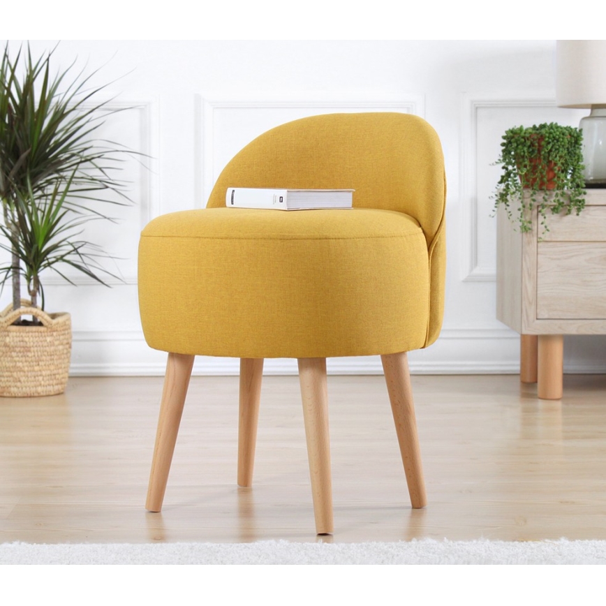 Sillón infantil NIKI, diámetro 46 cm, amarillo
