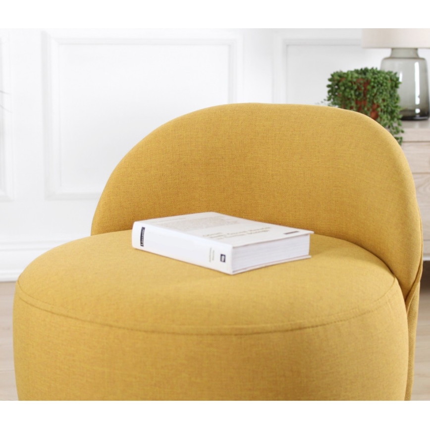 Sillón infantil NIKI, diámetro 46 cm, amarillo