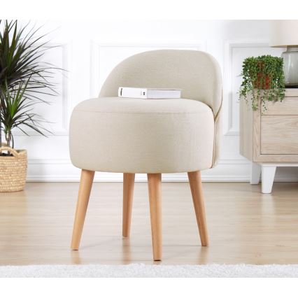 Sillón infantil NIKI, Ø 46 cm, crema