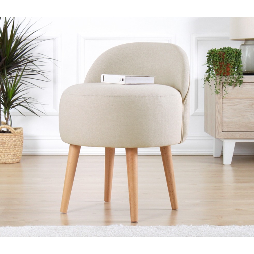 Sillón infantil NIKI, Ø 46 cm, crema