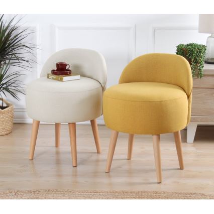 Sillón infantil NIKI, Ø 46 cm, crema